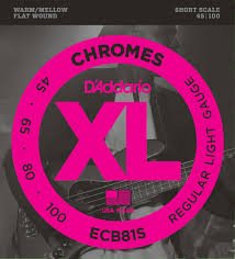 D'Addario ECB81 Chrome 40-100 Long Scale Flatwound Bass Strings