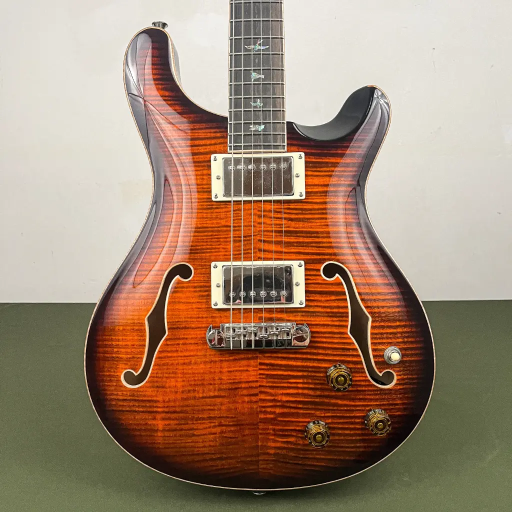 PRS SE Hollowbody II Piezo Orange Tiger Smokeburst