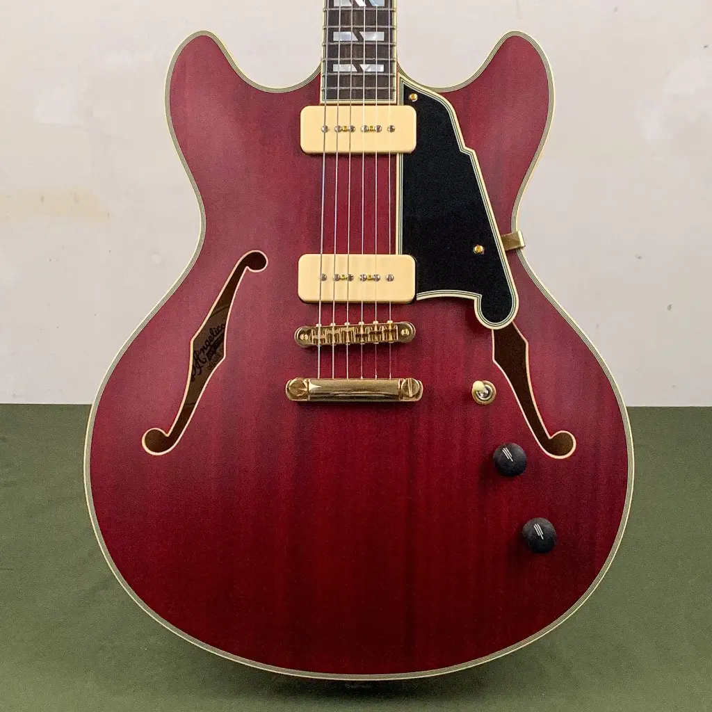 D'Angelico Excel DC Satin Trans Wine
