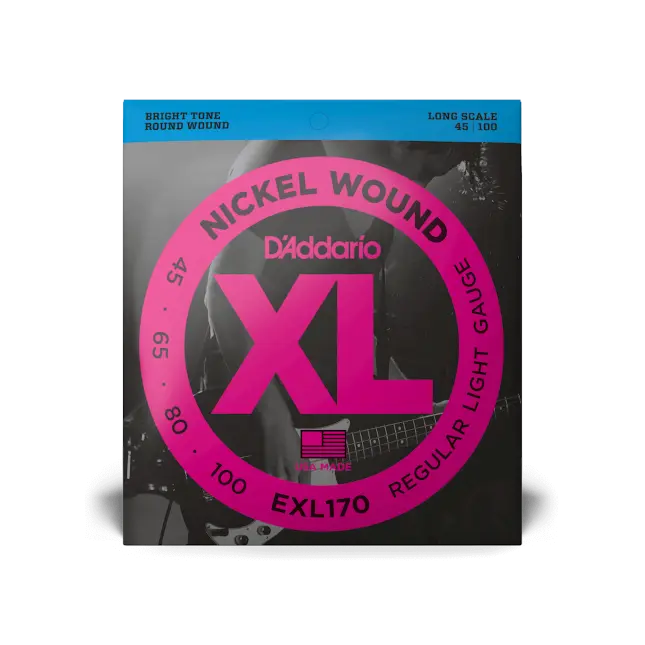 D'addario Regular Light Long Scale XL Nickel Bass Strings 45-100
