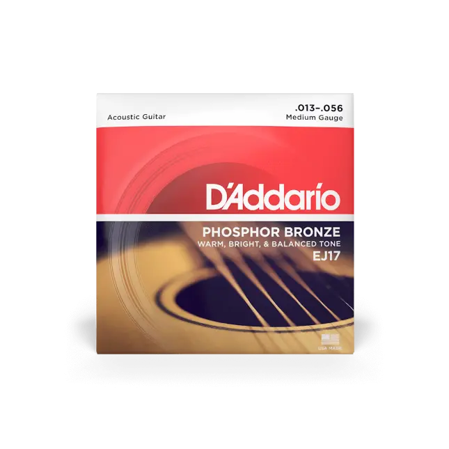 D'addario EJ17 Phosphor Bronze Acoustic Guitar Strings 13-56