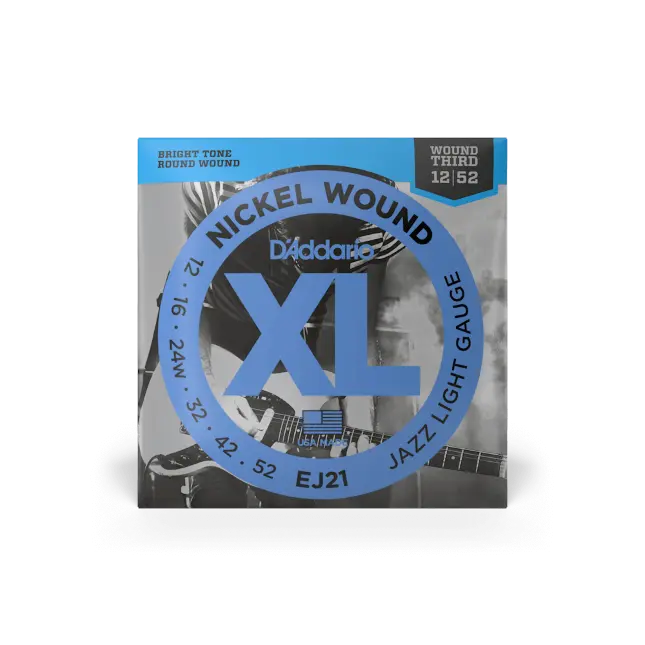 D'addario EJ21 Jazz Light XL Nickel Electric Guitar Strings 12-52