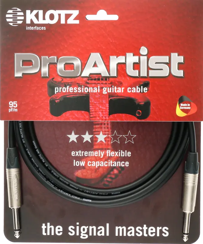 [PRON060PP] Klotz Pro Artist Jack Cable Nickel 6m