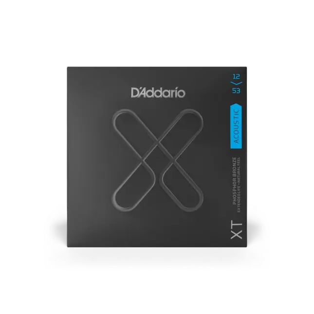 D'addario XT Phosphor Bronze Coated Acoustic Guitar Strings 12-53