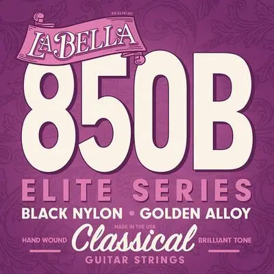 La Bella Elite Classic String Set Gold Alloy Black Nylon