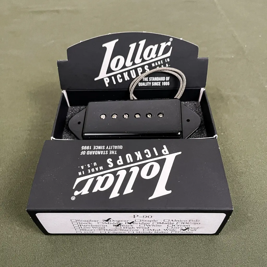 Lollar P90 Dogear Bridge Tall Black