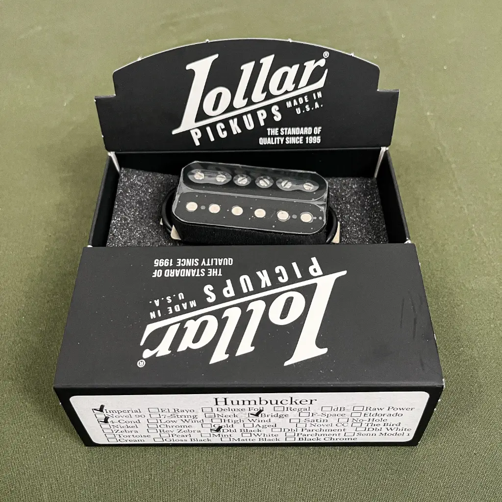 Lollar Imperial Bridge Double Black 4 Conductor