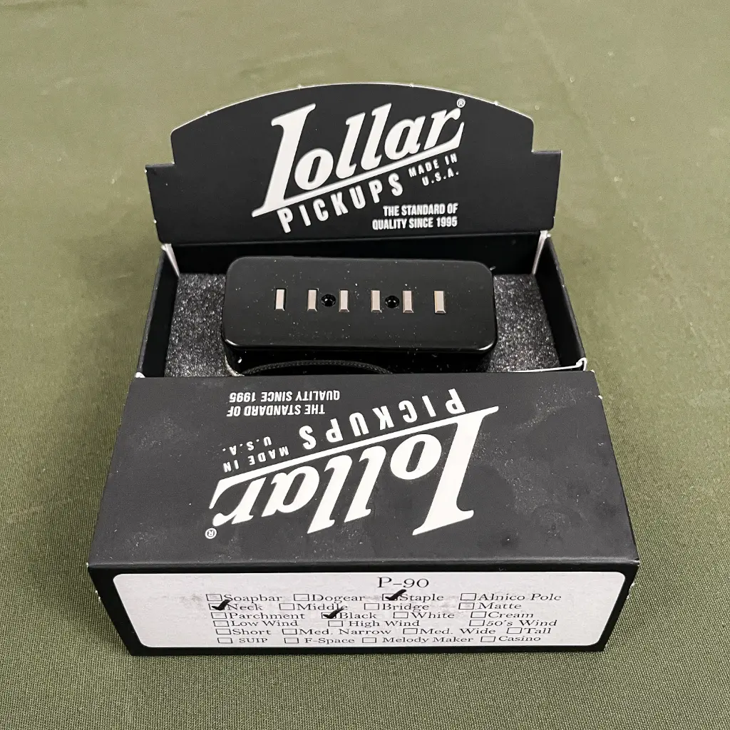 [0-306BlackNeck] Lollar Staple P90 Soapbar Neck Black