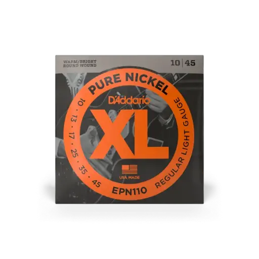 [EPN110] D'addario EPN110 Regular Light XL Pure Nickel Electric Guitar Strings 10-45