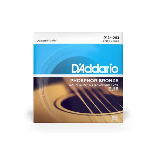 [EJ16] D'addario EJ16 Phosphor Bronze Acoustic Guitar Strings 12-53