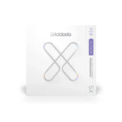 [XSAPB1152] D'addario XS Phosphor Bronze Coated Acoustic Guitar Strings 11-52