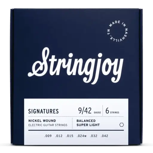 [SJ-BAL9] Stringjoy Balanced Super Light Gauge Signatures Nickel Wound Electric Guitar Strings 9-42