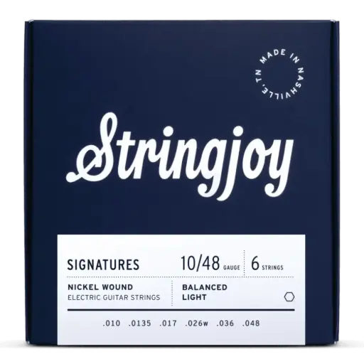 [SJ- BAL10] Stringjoy Balanced Light Gauge Signatures Nickel Wound Electric Guitar Strings 10-48 