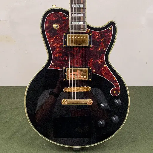 [DADBATLMWLNS] D'Angelico Deluxe Atlantic Baritone Solid Black