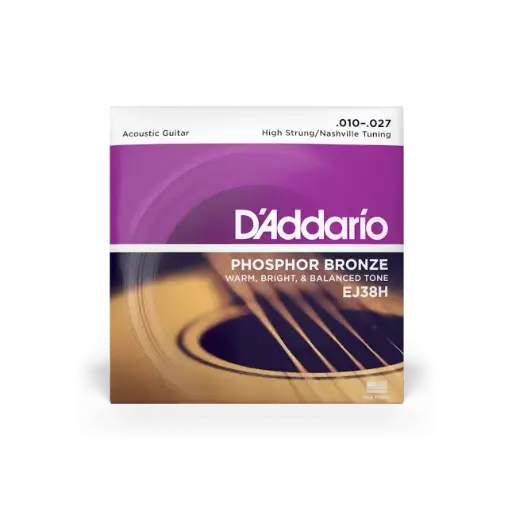 [EJ38H] D'addario EJ38H High Strung/Nashville Tuning Phosphor Bronze Acoustic Guitar Strings 10-27 